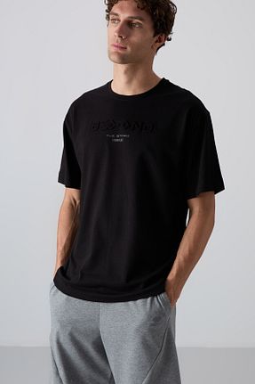 تیشرت مشکی مردانه رگولار TOMMY LIFE - کد 812040099