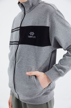 سوئیشرت طوسی بچه گانه چاپی TOMMY LIFE - کد 772439835