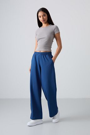شلوار کرمگن سرمه ای زنانه Relaxed TOMMY LIFE - کد 833246172