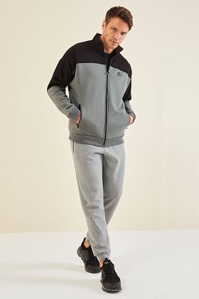 سوئیشرت خاکی مردانه ساده TOMMY LIFE - کد 789970243