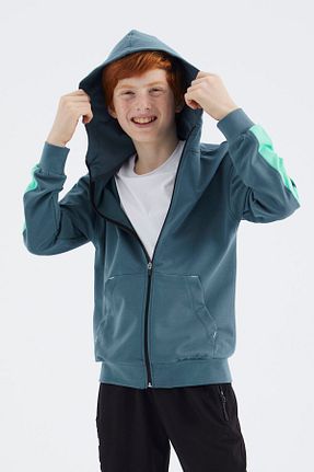 سوئیشرت سبز بچه گانه چاپی TOMMY LIFE - کد 772646007