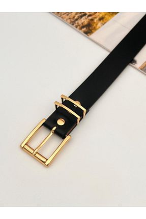 کمربند مشکی زنانه چرم مصنوعی Descoin - کد 892471337