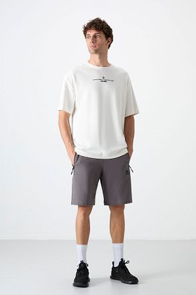 شلوارک و برمودا طوسی مردانه رگولار TOMMY LIFE - کد 827615792
