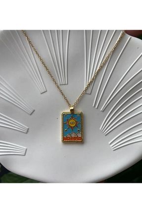 گردنبند استیل ( فولاد ) طلائی استیل ضد زنگ MLKTAKI - کد 921101628