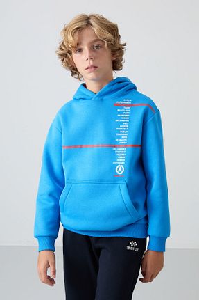 سوئیشرت آبی بچه گانه چاپی TOMMY LIFE - کد 852964628
