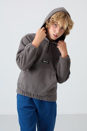 سوئیشرت طوسی بچه گانه ساده TOMMY LIFE - کد 852964397