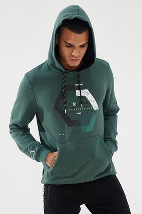 سوئیشرت سبز مردانه هندسی TOMMY LIFE - کد 53719265