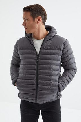 کاپشن طوسی مردانه رگولار TOMMY LIFE - کد 389421010