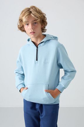 سوئیشرت آبی بچه گانه ساده TOMMY LIFE - کد 852964559