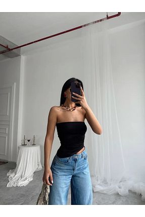 بلوز مشکی زنانه ساده mydukkan.co - کد 921112584