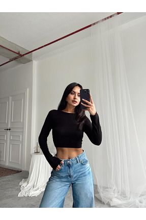 بلوز مشکی زنانه ساده mydukkan.co - کد 921140968