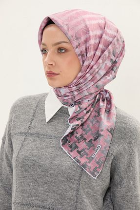 روسری صورتی پلی استر Setrms - کد 925832532