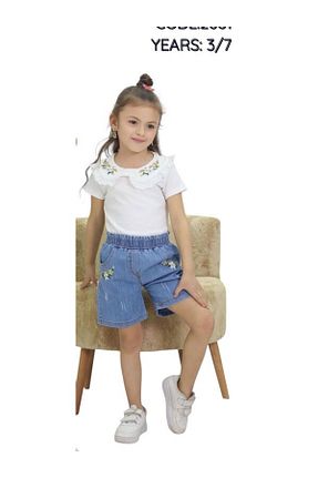 ست بالاتنه و پائین تنه سفید بچه گانه جین İncilay Kids - کد 921944700