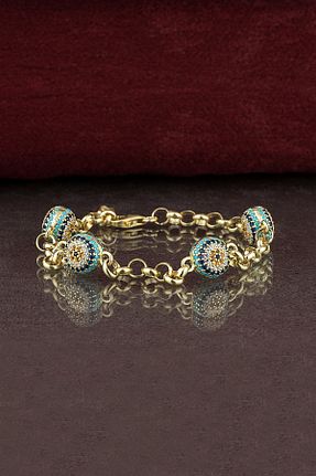 دستبند نقره طلائی زنانه 925 عیار Else Silver - کد 38629492