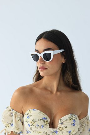 عینک آفتابی سفید زنانه UV400 Modalucci - کد 753320547