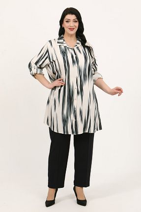 تونیک سایز بزرگ خاکی زنانه بافتنی By Alba Collection - کد 921124026