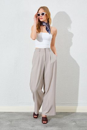 شلوار قهوه ای زنانه پلی ویسکون Tena - کد 921122409