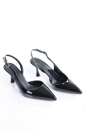 کفش پاشنه بلند کلاسیک مشکی زنانه چرم لاکی sefayol - کد 921142861
