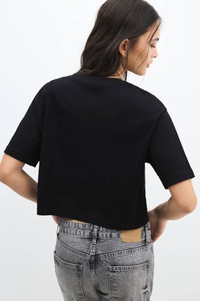 تیشرت مشکی زنانه رگولار Pull & Bear - کد 899536383