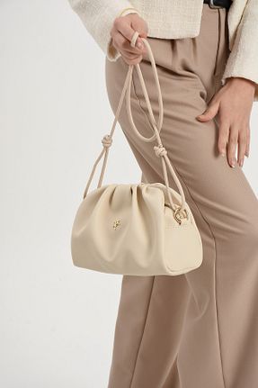 کیف پستچی بژ زنانه چرم مصنوعی Nas Bag - کد 290223125
