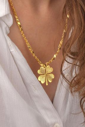 گردنبند نقره طلائی زنانه 925 عیار Else Silver - کد 132162571