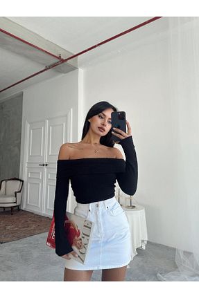 بلوز مشکی زنانه رگولار mydukkan.co - کد 921151042