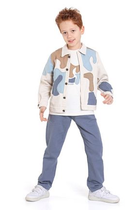 ست بالاتنه و پائین تنه بژ بچه گانه بافتنی xo kids moda - کد 921969465