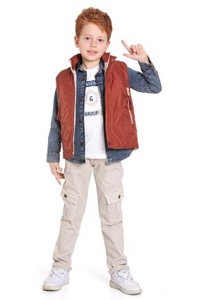 ست بالاتنه و پائین تنه نارنجی بچه گانه بافتنی xo kids moda - کد 921967599