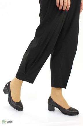 کفش کلاسیک مشکی زنانه چرم خالص Mammamia - کد 921156708