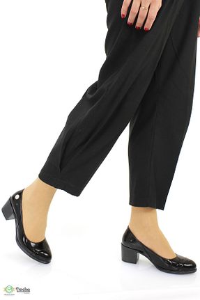 کفش کلاسیک مشکی زنانه چرم خالص Mammamia - کد 921156443