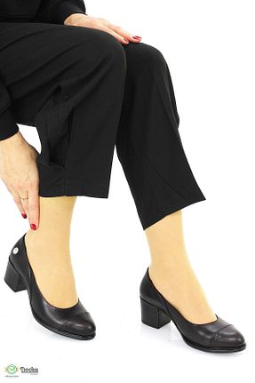 کفش کلاسیک مشکی زنانه چرم خالص Mammamia - کد 921156708