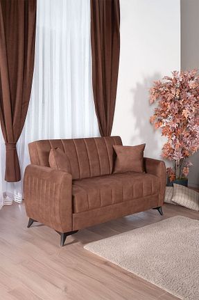 کاناپه قهوه ای مخمل Kilim Mobilya - کد 921150421