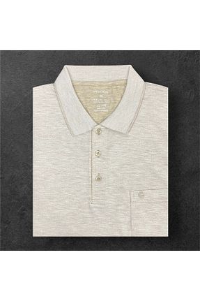 تیشرت سایز بزرگ بژ مردانه 1+ Sadık Collection - کد 921157587