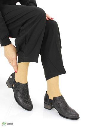 کفش کلاسیک مشکی زنانه چرم خالص Mammamia - کد 921156429