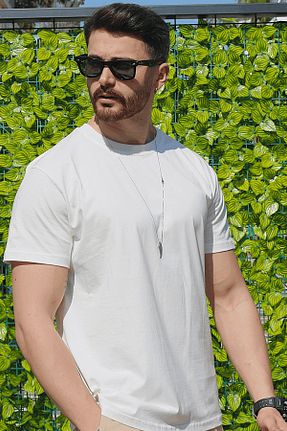 تیشرت سفید مردانه Relaxed EydaMoon - کد 921160957