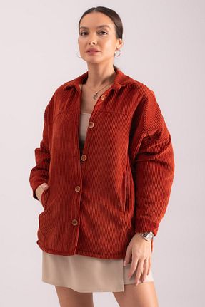 کاپشن نارنجی زنانه رگولار armonika - کد 798215319