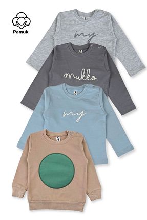 سوئیشرت رنگی بچه گانه چاپی MK Mukko Kids - کد 922021678