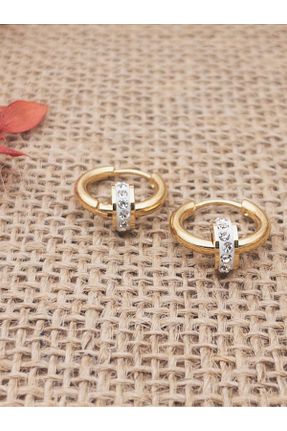 گوشواره استیل (فولاد) زرد زنانه استیل ضد زنگ Siya Silver - کد 921176483