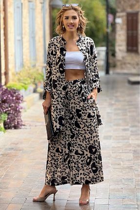 ست بالاتنه و پائین تنه مشکی زنانه بافتنی Nevin Kaya Moda - کد 921168429