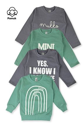 سوئیشرت رنگی بچه گانه چاپی MK Mukko Kids - کد 922021666