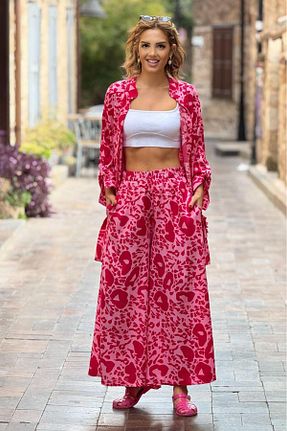 ست بالاتنه و پائین تنه صورتی زنانه بافتنی Nevin Kaya Moda - کد 921168473