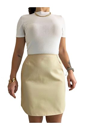 دامن بژ زنانه بافتنی FREYA MODA - کد 900495339