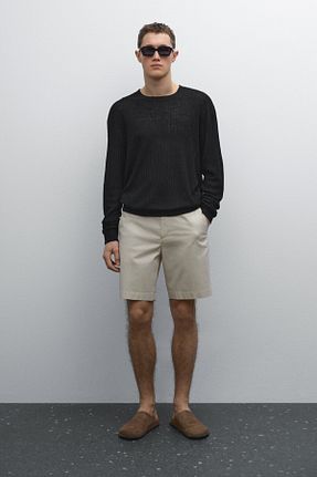 شلوارک و برمودا بژ مردانه رگولار Massimo Dutti - کد 905101608