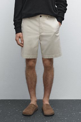 شلوارک و برمودا بژ مردانه رگولار Massimo Dutti - کد 905101608
