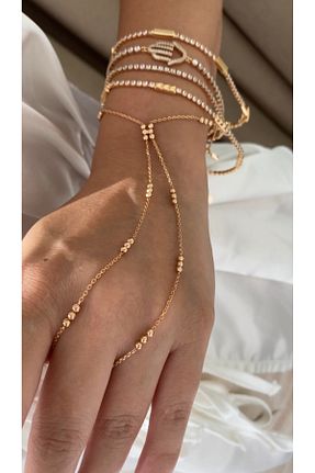 دستبند استیل (فولاد) صورتی زنانه استیل (فولاد) Olala Aksesuar - کد 921194388