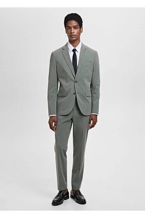 کت سبز مردانه اسلیم فیت MANGO Man - کد 898629485