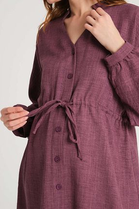 پیراهن بارداری بنفش زنانه اورسایز KATLİN MATERNİTY WEAR - کد 810630693