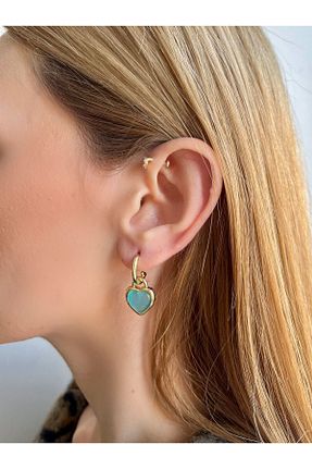 گوشواره جواهر آبی برنجی Bijou Luz - کد 921209493