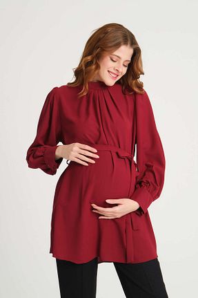 بلوز بارداری قرمز زنانه ویسکون KATLİN MATERNİTY WEAR - کد 824414155
