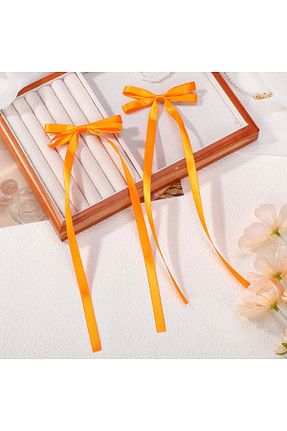 گیره سر نارنجی زنانه ساتن Fiyonks Atölye - کد 921217826